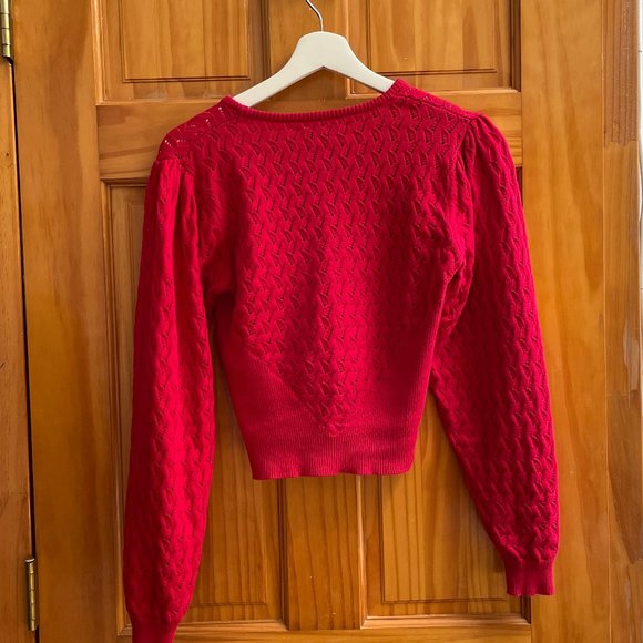 Musier Paris Sofia Red Knit Sweater 36/S - Picture 2 of 2